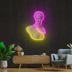 statue of woman neon artwork led neon sign light 0