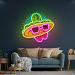 taco restaurant decor mexican food artwork led neon sign light 0
