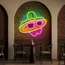 taco restaurant decor mexican food artwork led neon sign light 1