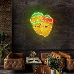 tacos color trait restaurant decor artwork led neon sign light 2