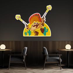 tacos logo mexican artwork led neon sign light 3