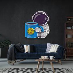 tea astronaut art work led neon sign light 3