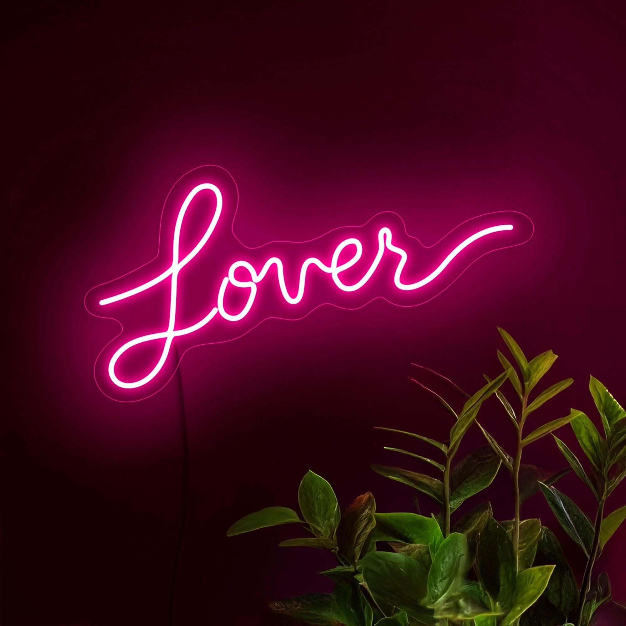 Lover Neon Sign, Lover Led Sign, Lover Sign, Neon Sign Bedroom, Romantic Neon, Neon Sign For Couple, Neon Sign Wall Decor, Lover Art Decor the art of neon sign 1817 0