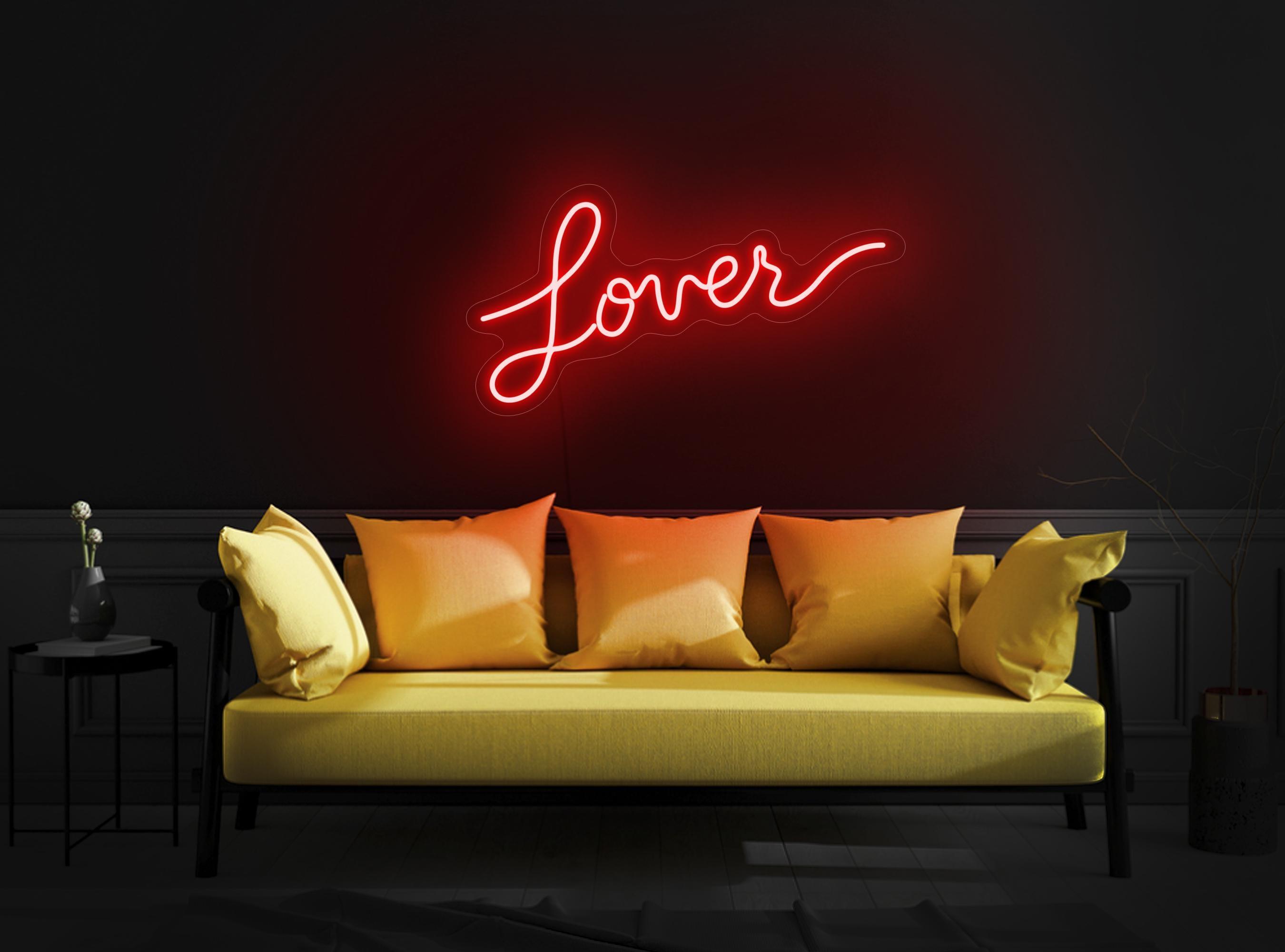 Lover Neon Sign, Lover Led Sign, Lover Sign, Neon Sign Bedroom, Romantic Neon, Neon Sign For Couple, Neon Sign Wall Decor, Lover Art Decor 2 the art of neon sign 1817 2