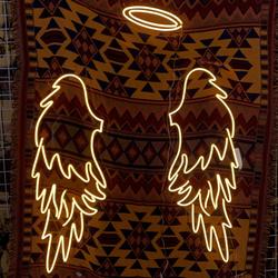 Wings Neon Sign,Personlized Led Neon Sign for Bachelor Party decor, Wall decor gift for birthday gift game room decor from NeonArtist