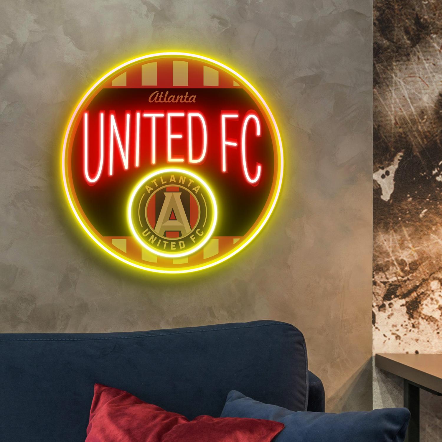 Atlanta United FC Retro Acrylic Artwork LED Neon Sign MLS Fan Home Decor the art of neon sign 2808 0