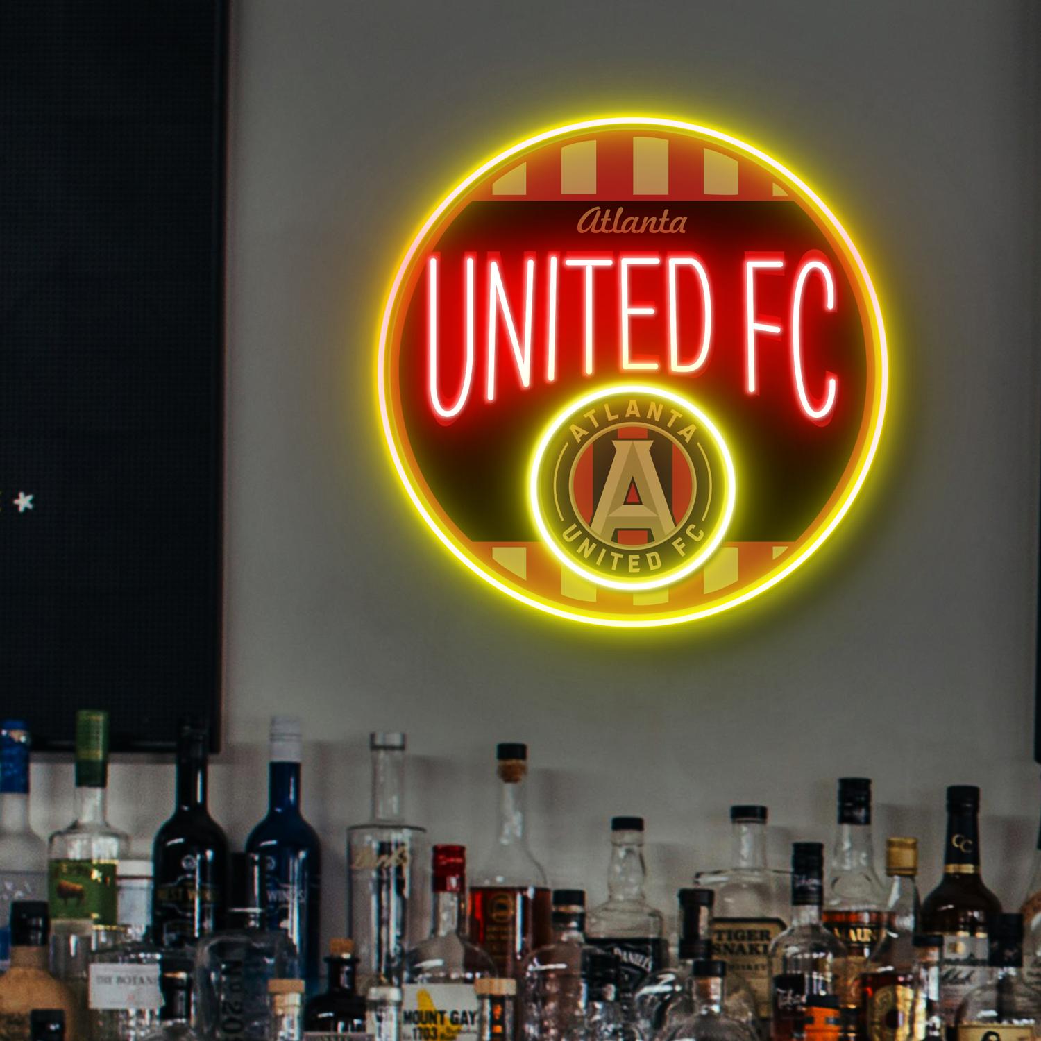 Atlanta United FC Retro Acrylic Artwork LED Neon Sign MLS Fan Home Decor 5 the art of neon sign 2808 5
