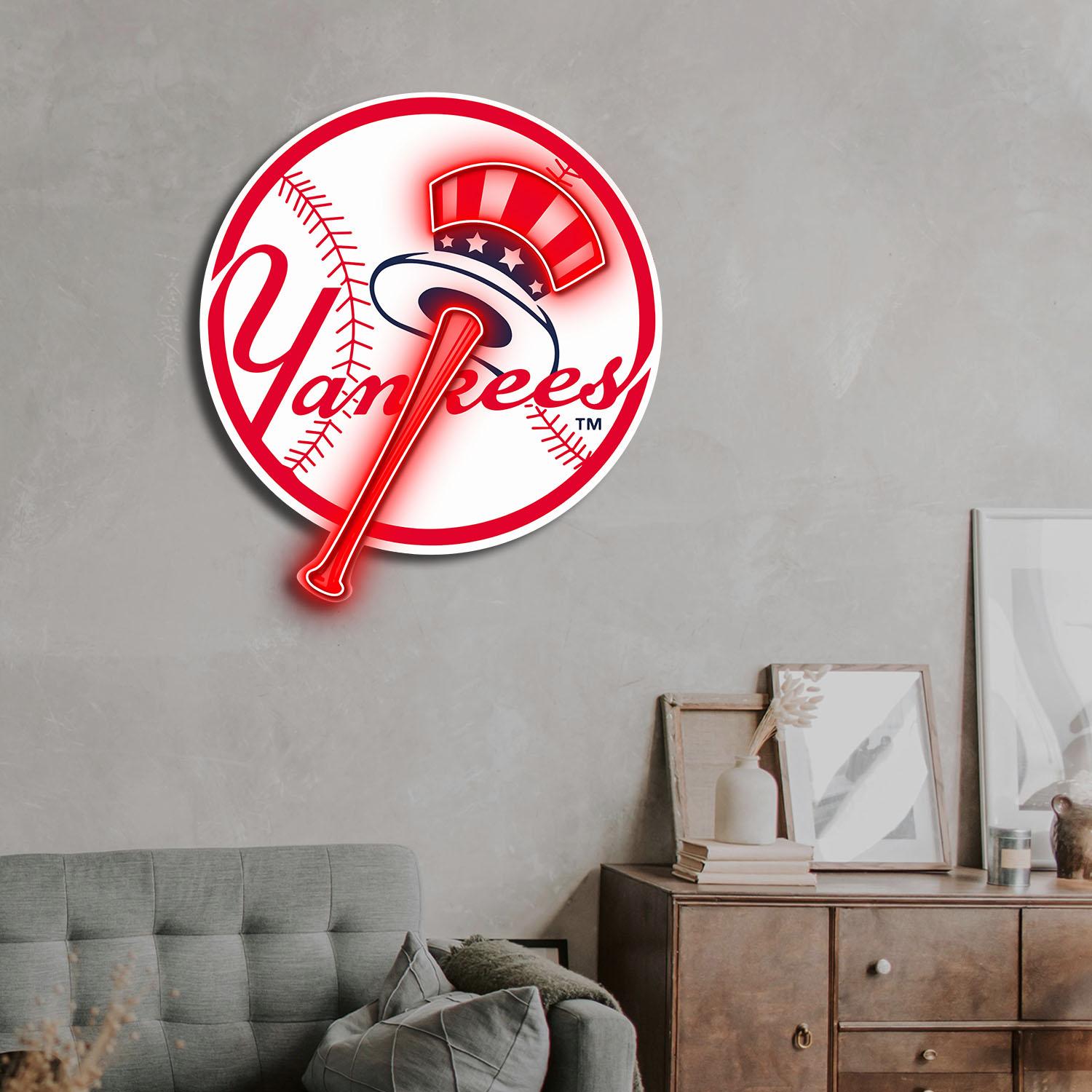 New York Yankees Acrylic Neon LED Sign MLB Baseball Fan Club Wall Art Decor 2 the art of neon sign 3831 2