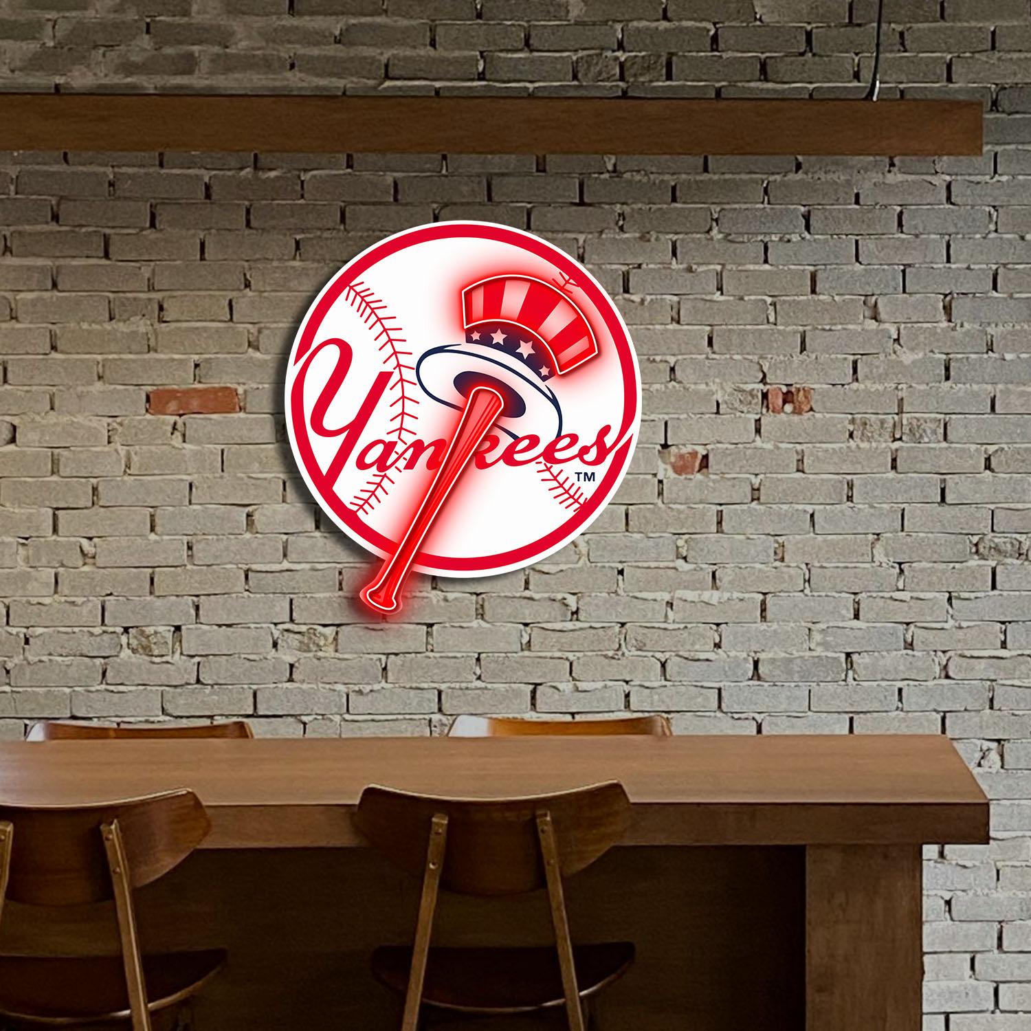 New York Yankees Acrylic Neon LED Sign MLB Baseball Fan Club Wall Art Decor 4 the art of neon sign 3831 4