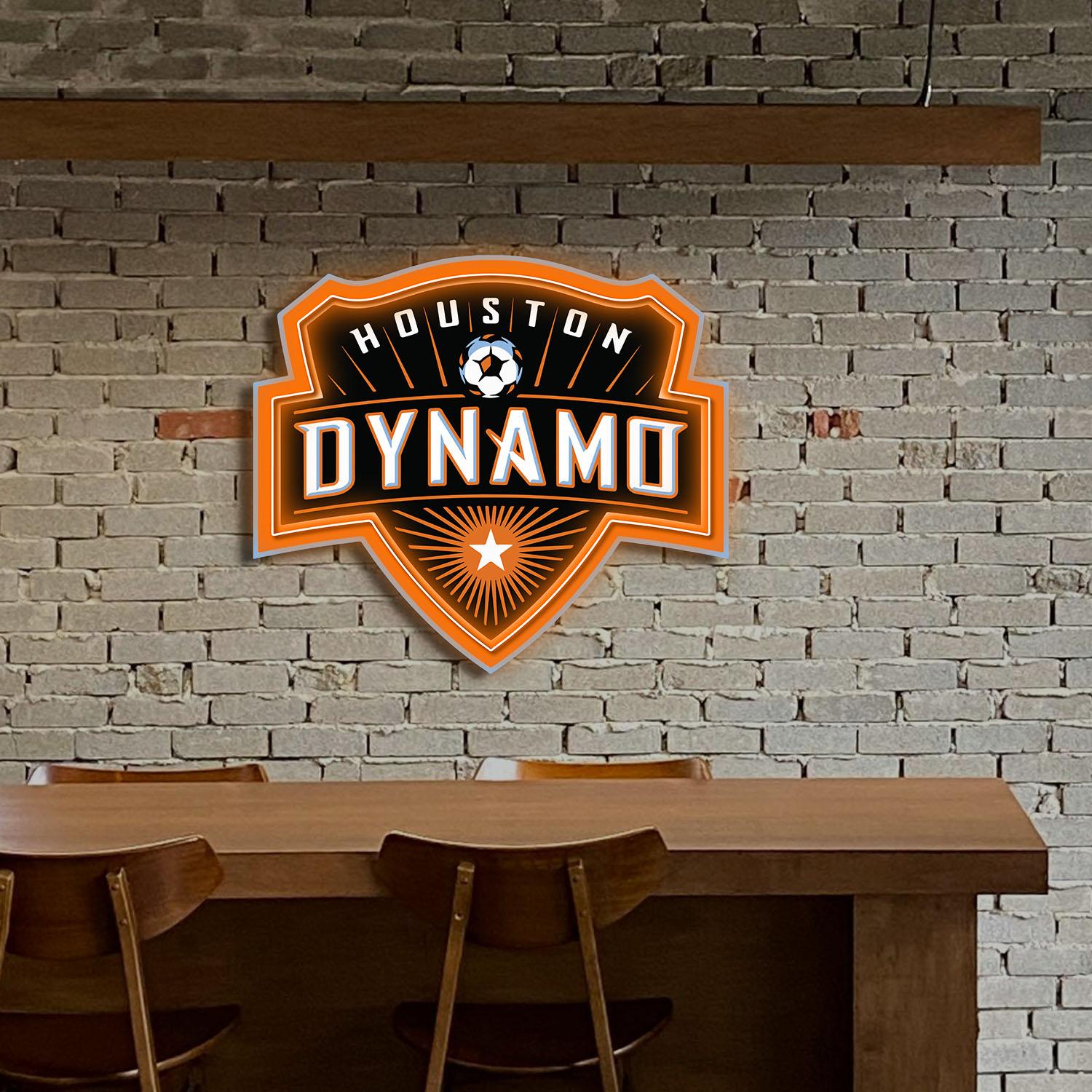 Houston Dynamo FC Acrylic Neon LED Sign MLS Soccer Fan Club Wall Art Decor 4 the art of neon sign 3874 4