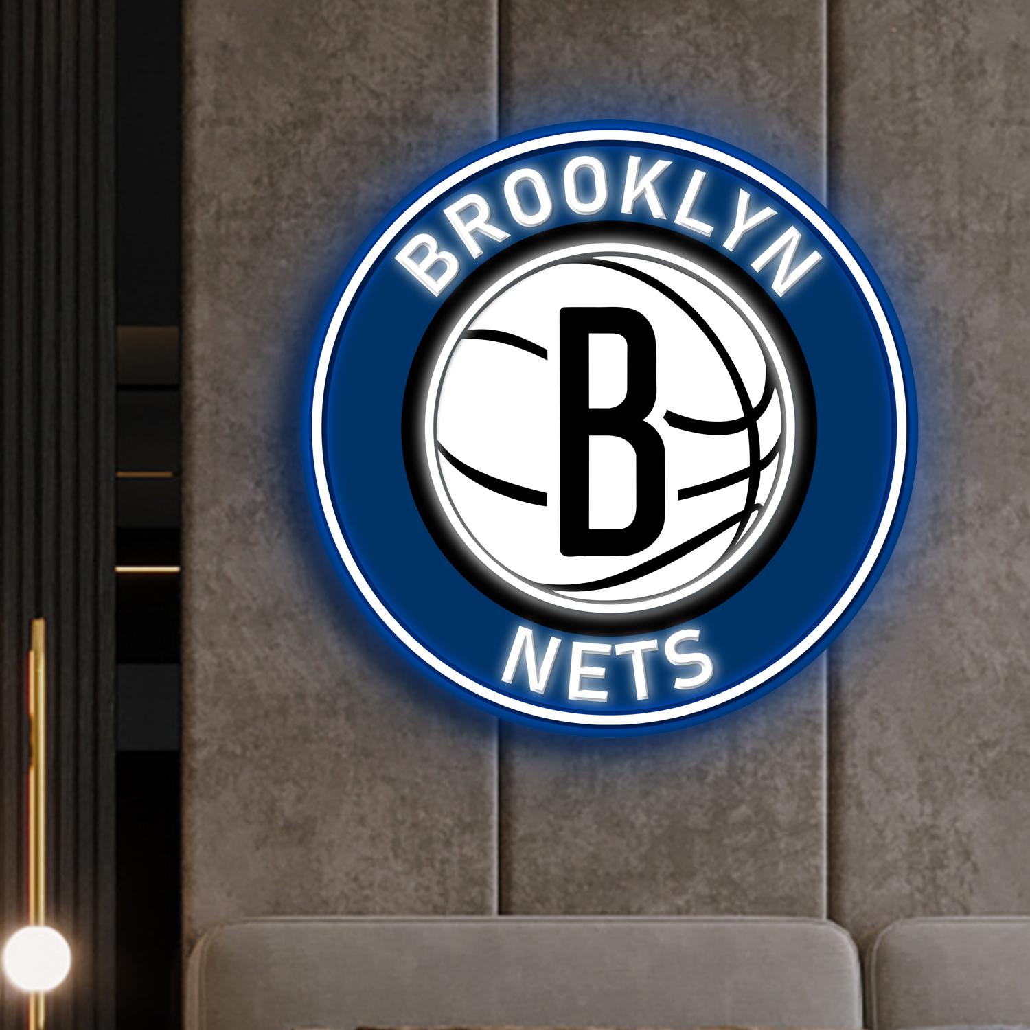 NBA Brooklyn Nets Acrylic Artwork LED Neon Sign Basketball Home Decor 4 the art of neon sign 4085 4