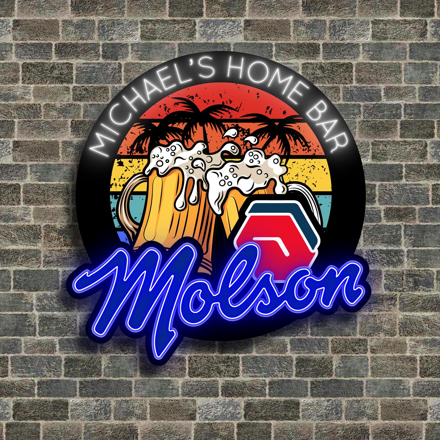 Personalized Molson Canadian Acrylic Artwork LED Neon Sign Custom Home Bar Decor the art of neon sign 4312 0