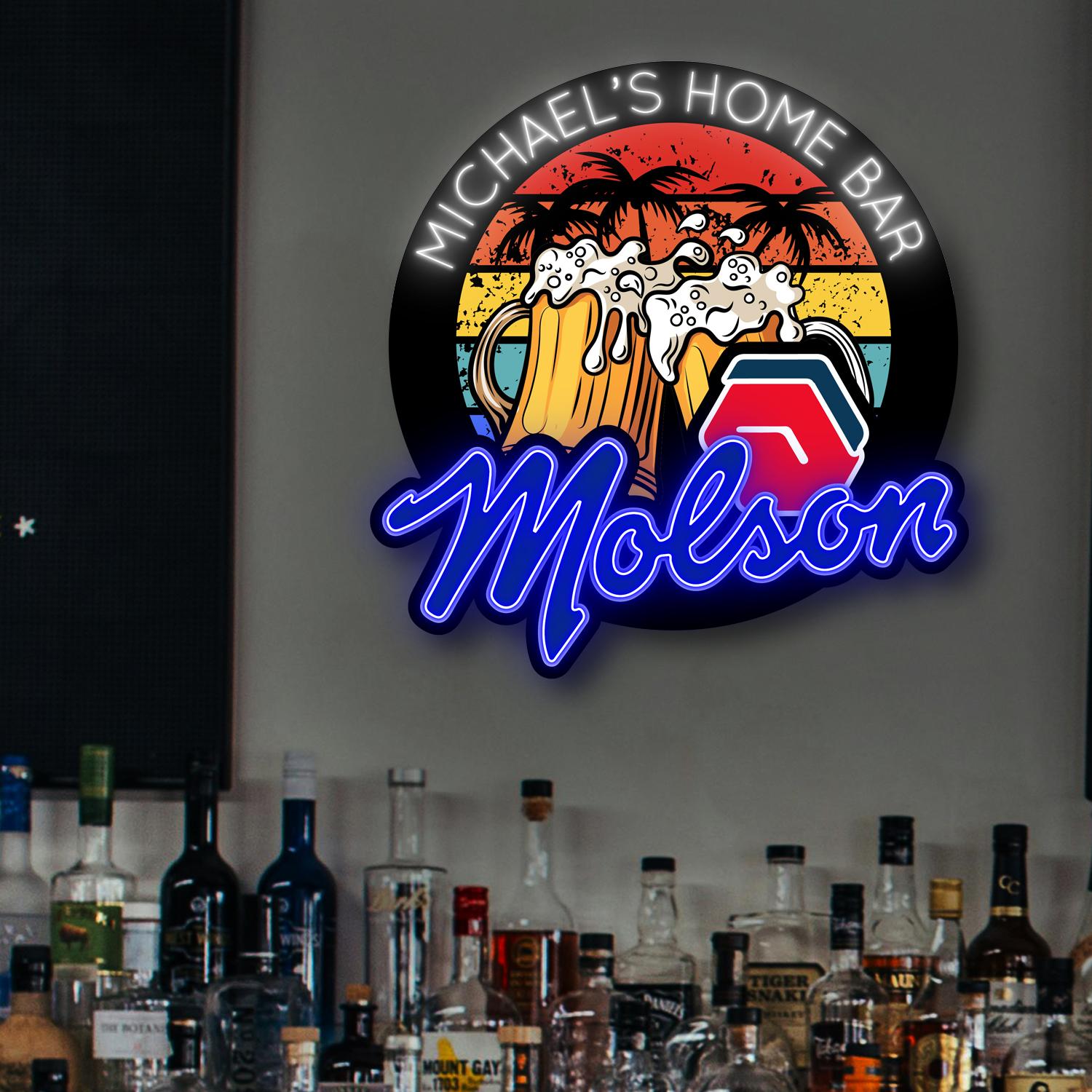 Personalized Molson Canadian Acrylic Artwork LED Neon Sign Custom Home Bar Decor 1 the art of neon sign 4312 1