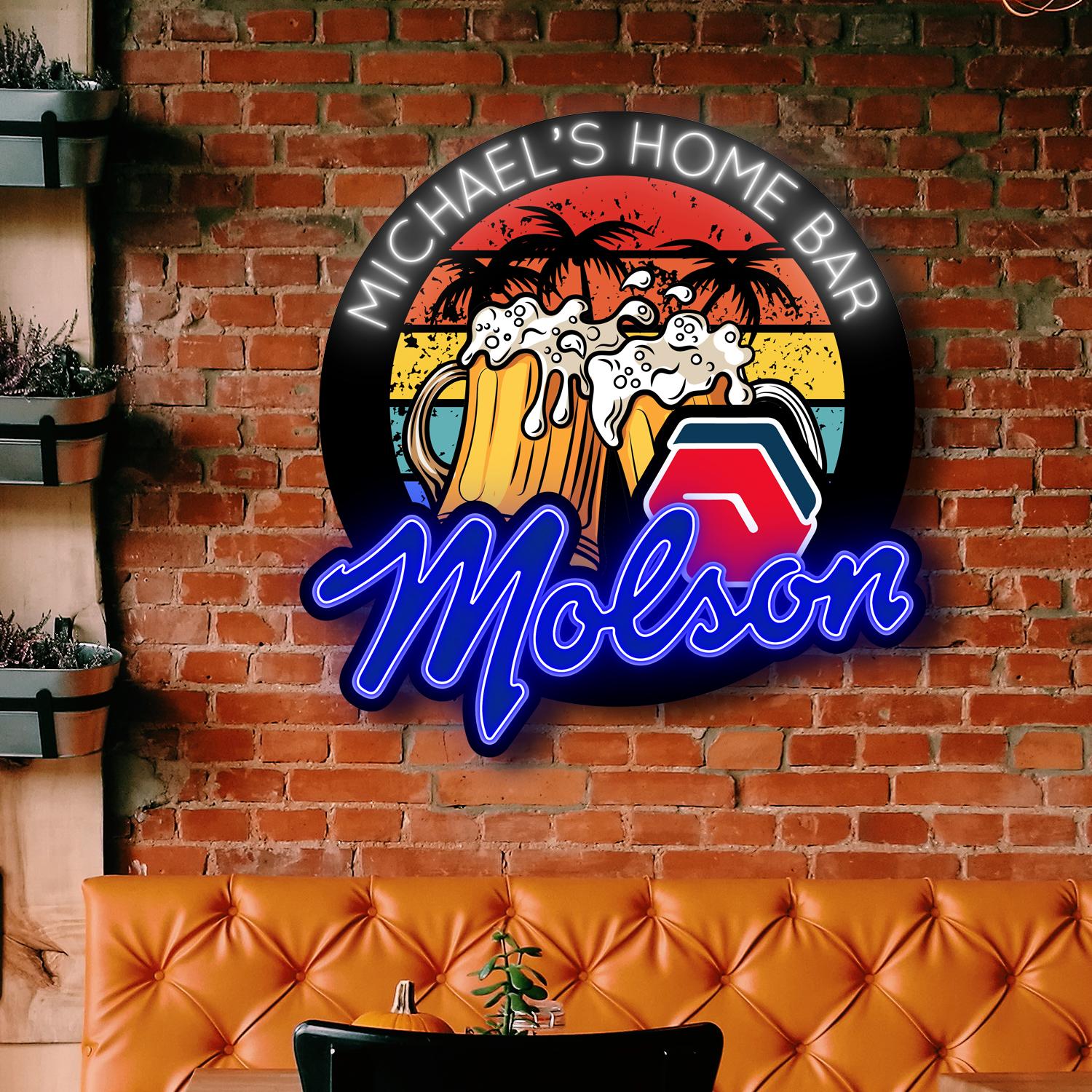Personalized Molson Canadian Acrylic Artwork LED Neon Sign Custom Home Bar Decor 2 the art of neon sign 4312 2