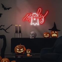 Spooky Neon Sign, Halloween Neon Led Sign, Halloween Gifts