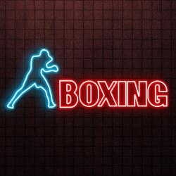 Boxing Neon Sign, Boxing LED Light, Boxer Wall Art, Gym Wall Decor