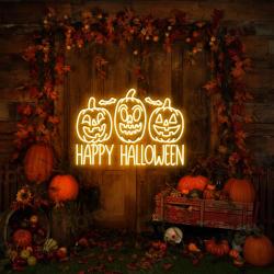 Happy Halloween Neon Sign Gifts, Funny Spooky Neon Sign
