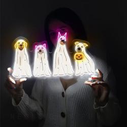 Halloween Neon Sign, Halloween Neon Led, Ghost Neon Sign