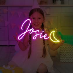 Custom Name With Heart LED Neon Sign For Kids, Neon Sign Bedroom