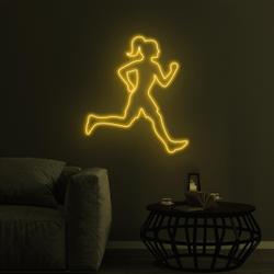 Running Girl Neon Sign, Running Girl LED Light, Gym Wall Decor