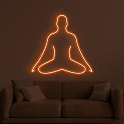 Yoga Neon Sign, Yoga LED Light, Gym Wall Decor, Yoga Club Wall Art