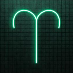 Aries Neon Sign, Aries LED Light, Aries Symbol Wall Decor