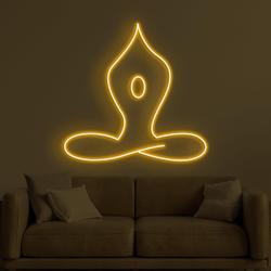 Yoga Neon Sign, Yoga LED Light, Boy Yoga Wall Decor