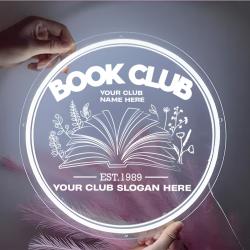 Book Club Gift Laser Sign LED Sign