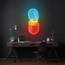 the chill pill led neon acrylic artwork led neon sign light 3