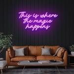 this is where the magic happens led neon sign light 0