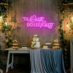 til death do us party led neon sign light 0