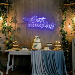 til death do us party led neon sign light 1