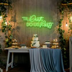 til death do us party led neon sign light 2