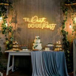 til death do us party led neon sign light 4