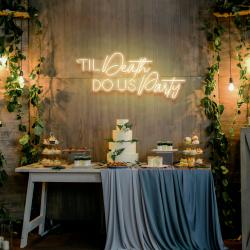 til death do us party led neon sign light 7