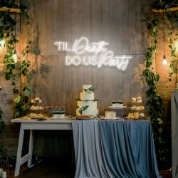 til death do us party led neon sign light 8