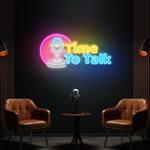time to talk podcast led neon sign custom artwork 0