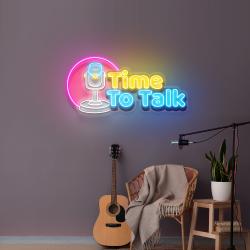 time to talk podcast led neon sign custom artwork 1