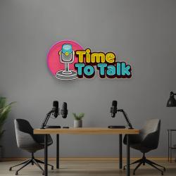 time to talk podcast led neon sign custom artwork 3