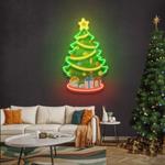 traditional christmas tree art work led neon sign light 0