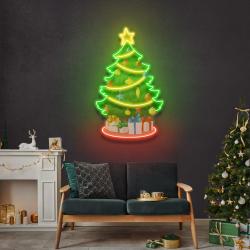 traditional christmas tree art work led neon sign light 1
