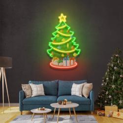 traditional christmas tree art work led neon sign light 2