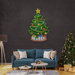 traditional christmas tree art work led neon sign light 3