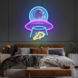 ufos astronaut art work led neon sign light 1