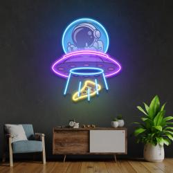 ufos astronaut art work led neon sign light 3
