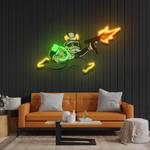 violent monopoly gun led neon acrylic artwork led neon sign light 0