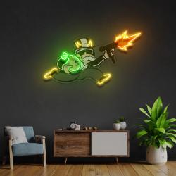 violent monopoly gun led neon acrylic artwork led neon sign light 2