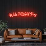 wake pray slay led neon sign light 0