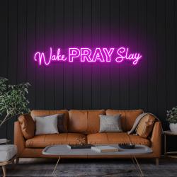 wake pray slay led neon sign light 5