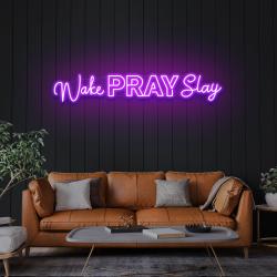 wake pray slay led neon sign light 6